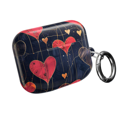 Textured Heart Grid - AirPods Case