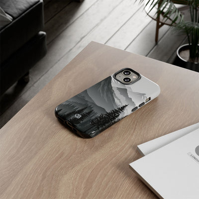 Grey Tough Phone Case for iPhone - Granite Ridge Mist