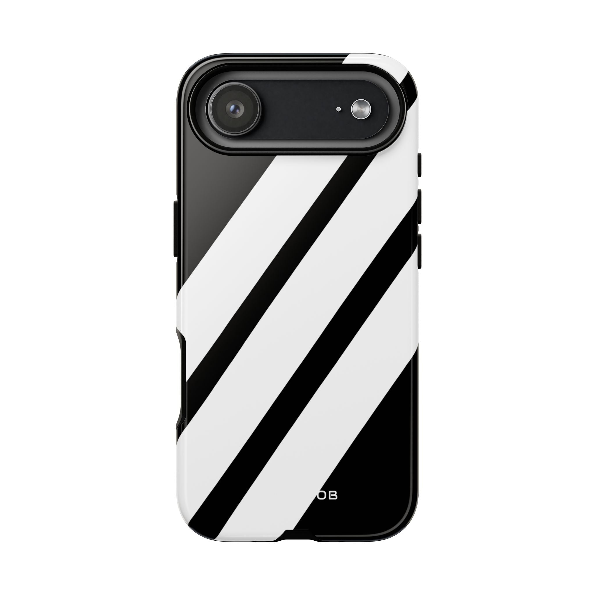 Diagonal Bands Noir iPhone 17 Air Case - Tough - CASE•BOB