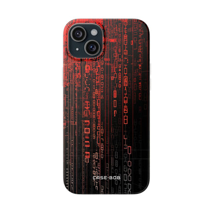 Crimson Glyphs iPhone 15 Plus Case - Soft