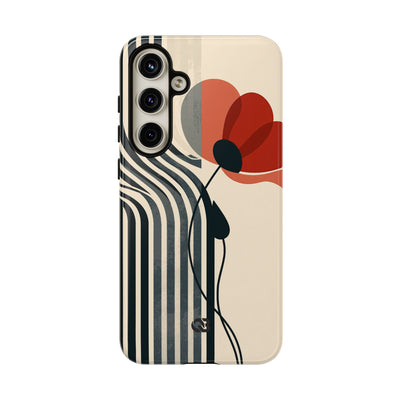 Modernist Poppy · Tough Phone Case for Samsung · Beige