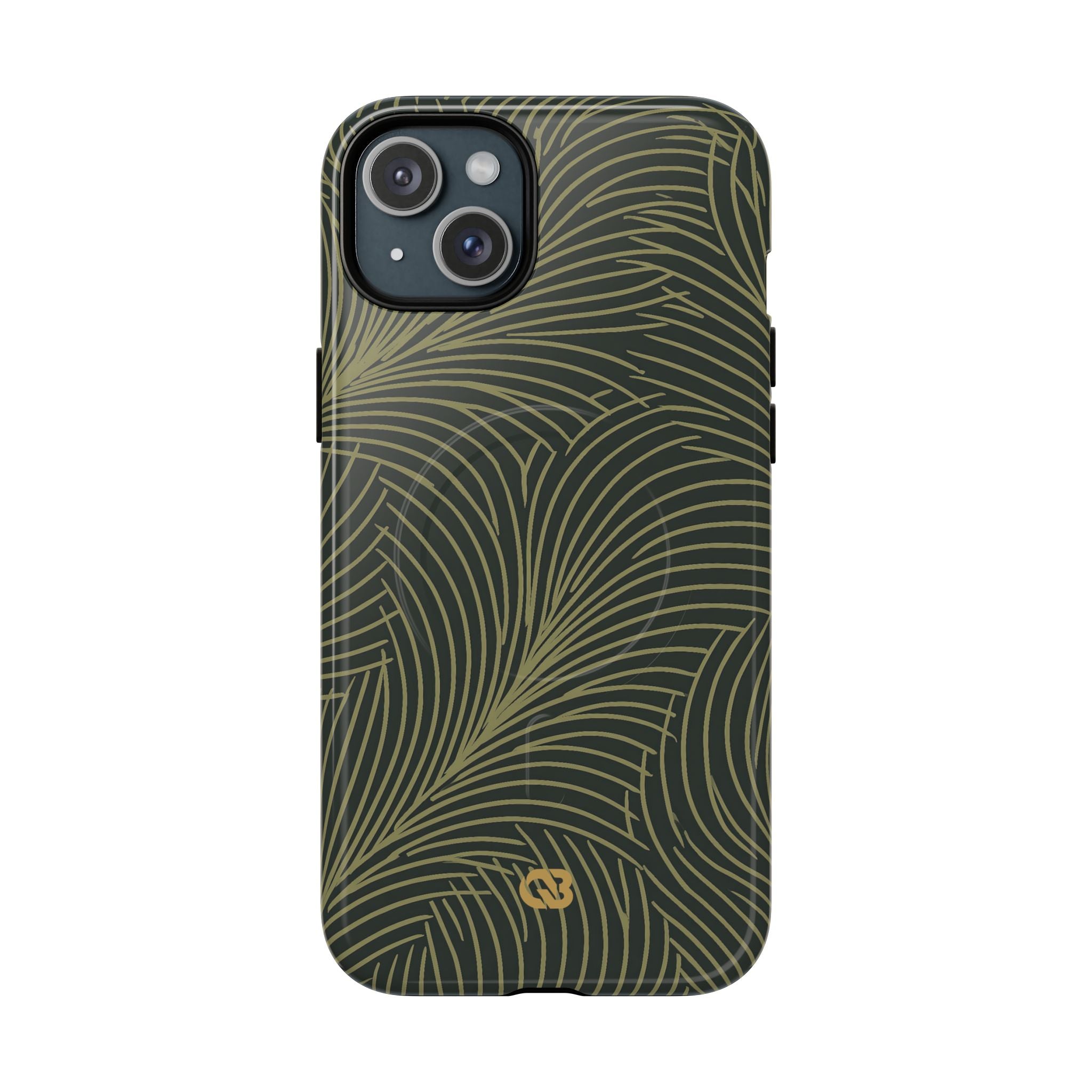 Green Tough 2.0 Magsafe Phone Case for iPhone - Dark Olive Plume