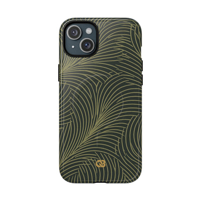 Green Tough 2.0 Magsafe Phone Case for iPhone - Dark Olive Plume