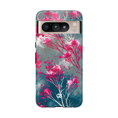 Cyber Blossom · Tough Phone Case for Pixel ·  Teal