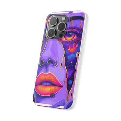 Violet Cosmic Gaze · Soft Custodia per iPhone