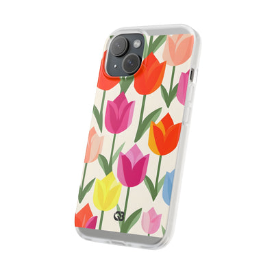 Vibrant Petal Grid · Soft Phone Case for iPhone
