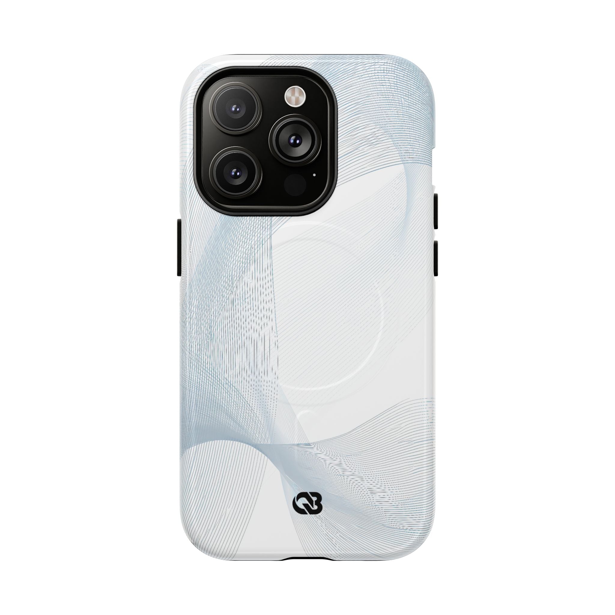 White Tough 2.0 Magsafe Phone Case for iPhone - Arctic Line Current