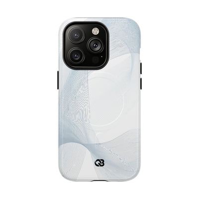 White Tough 2.0 Magsafe Phone Case for iPhone - Arctic Line Current