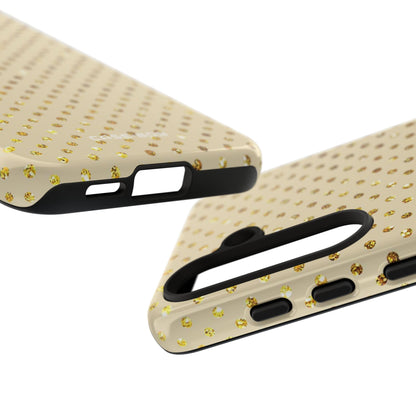 Gold Sparkle Grid Samsung S24 Skal - Tough