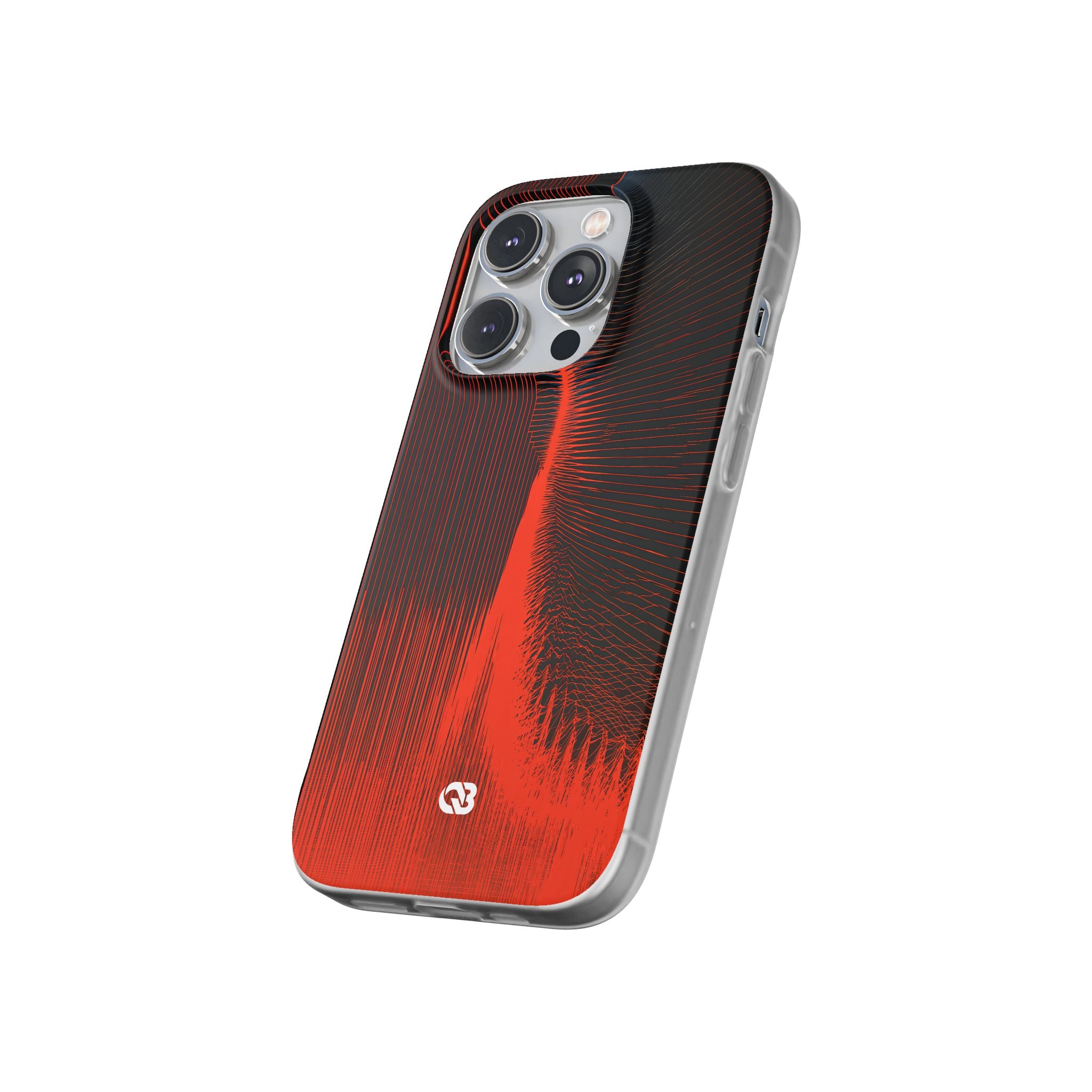 Red Lite Phone Case for iPhone - Crimson Frequency Pulse