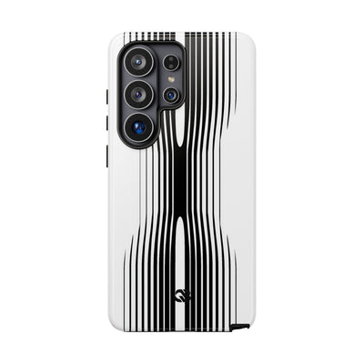 White Tough Phone Case for Samsung - Kinetic Mono Distortion
