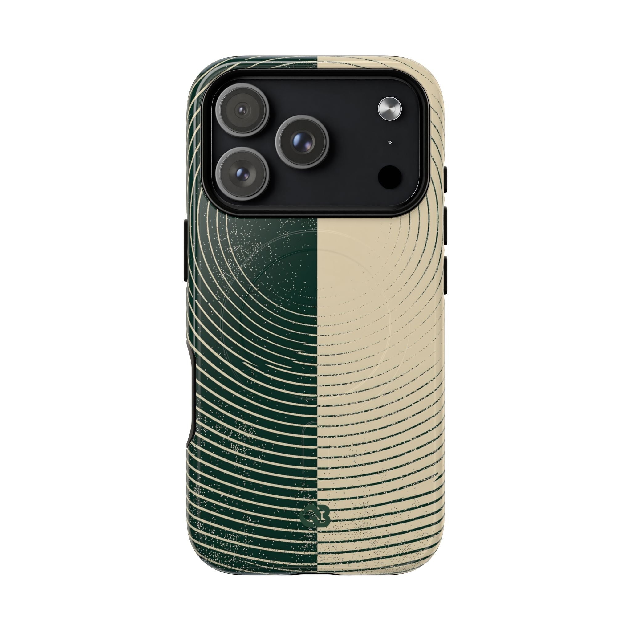 Green Tough 2.0 Magsafe Phone Case for iPhone - Evergreen Split Grain