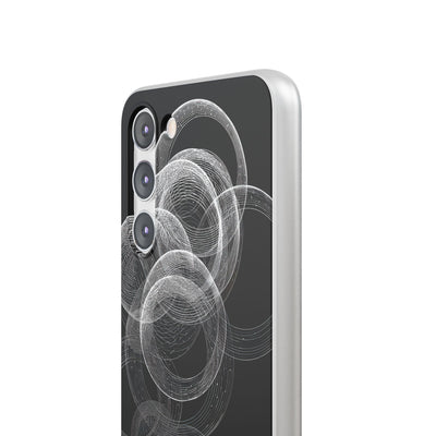 Black Lite Phone Case for Samsung - Kinetic Wireframe Orbit