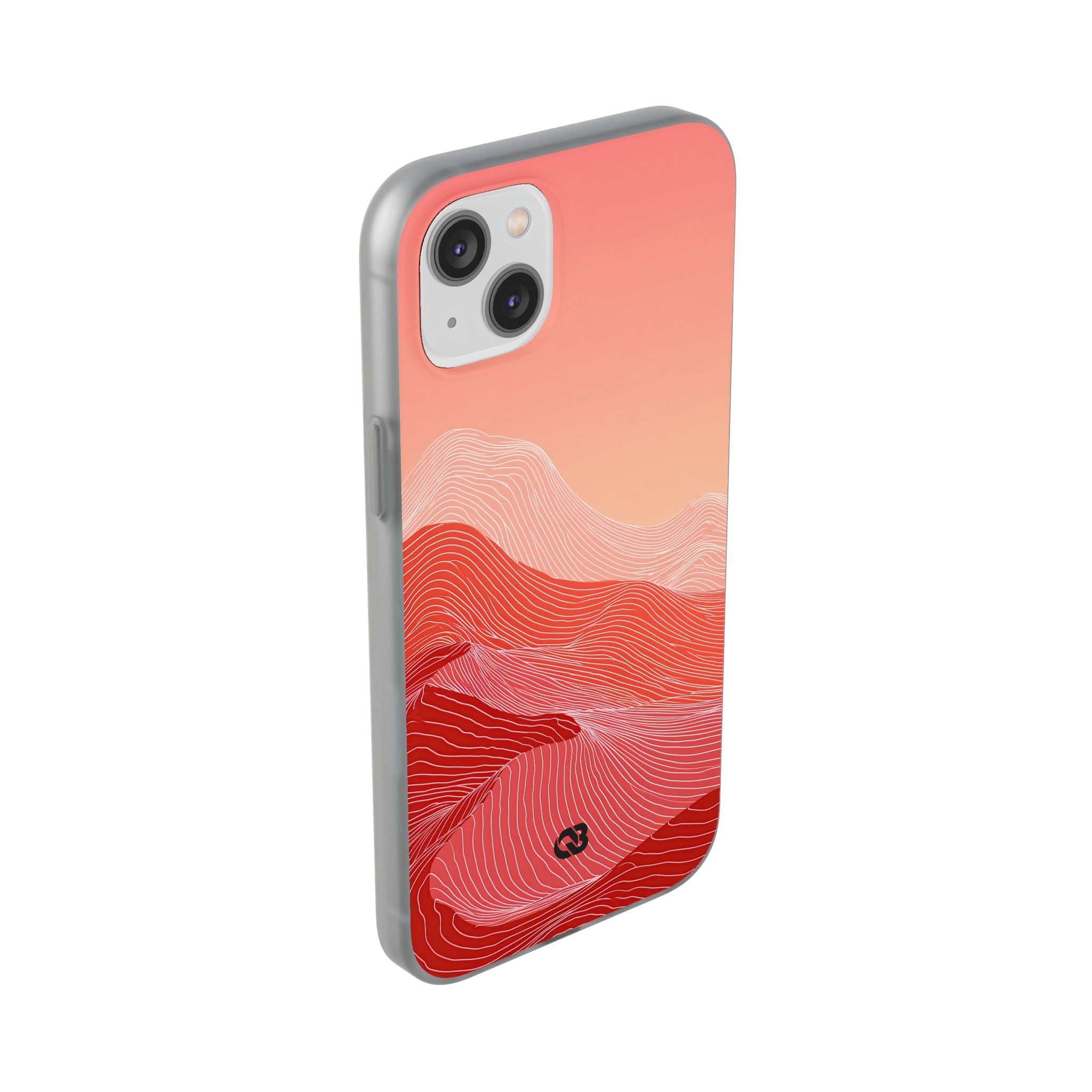 Red Lite Phone Case for iPhone - Crimson Ridge Contour