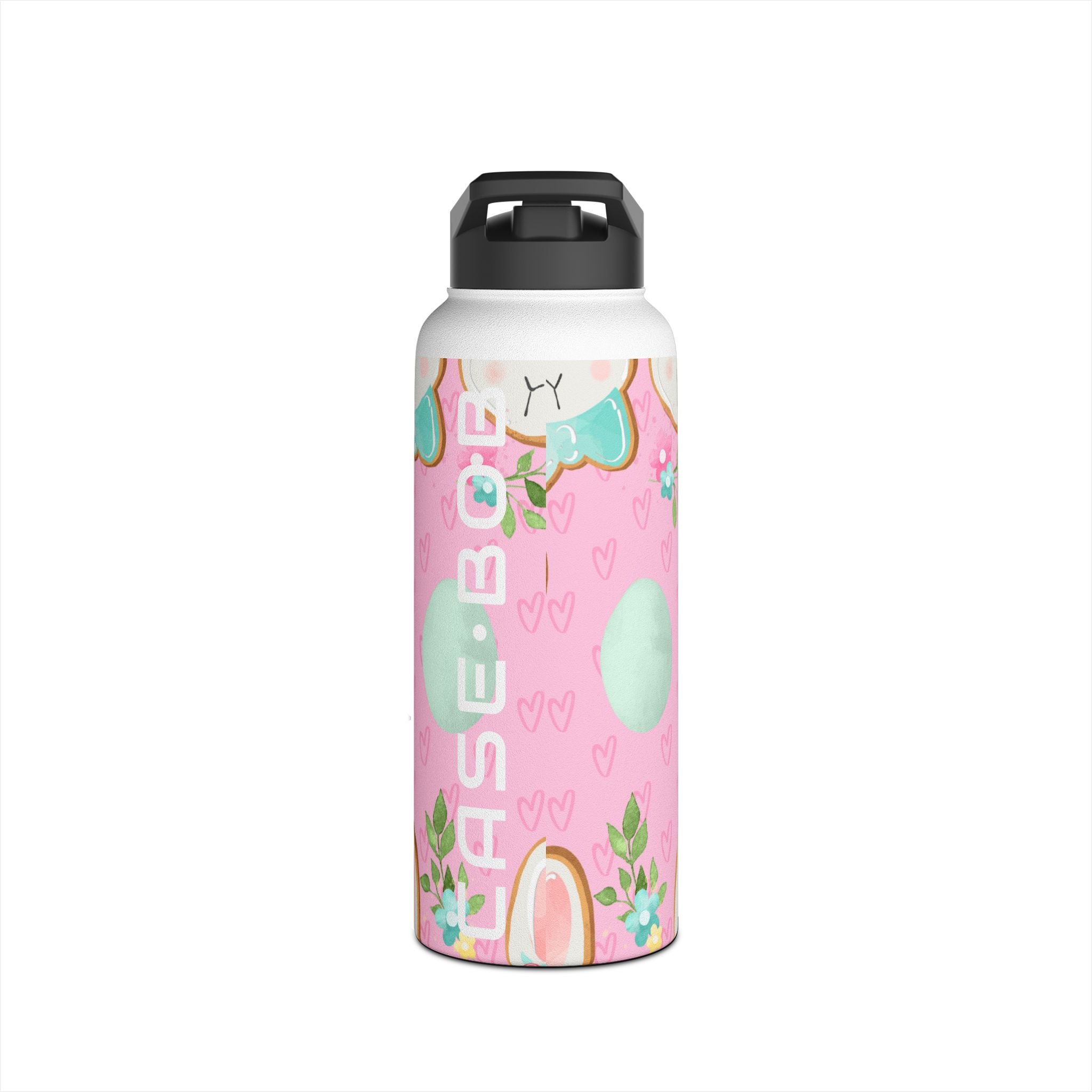 Blushing Bunny Bloom - Stainless Steel Water Bottle