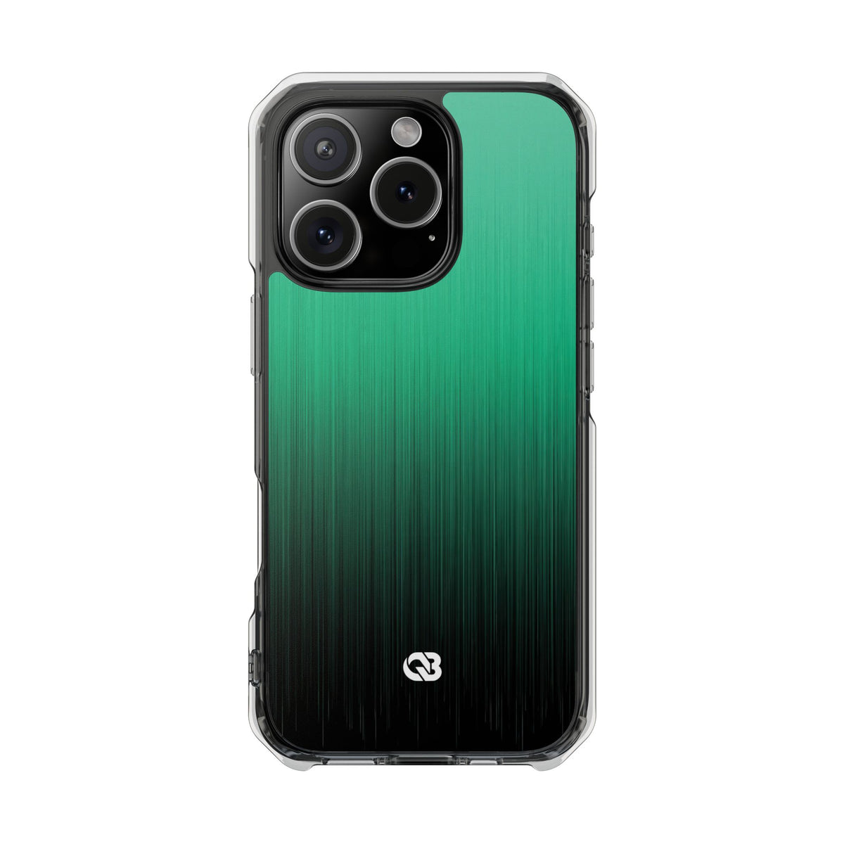 Emerald Cascade · Clear Impact Magnetic Phone Case for iPhone · Green