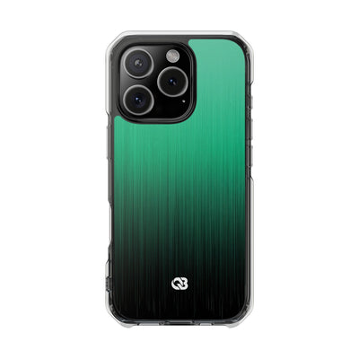 Emerald Cascade · Clear Impact Magnetic Phone Case for iPhone · Green