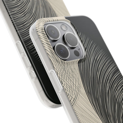 Beige Lite Phone Case for iPhone - Obsidian Cream Plume