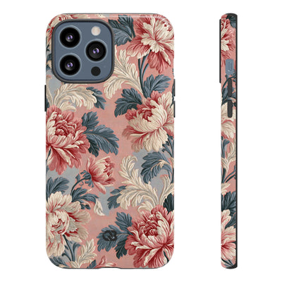 Blush Peony Jacquard · Tough Phone Case for iPhone · Pink
