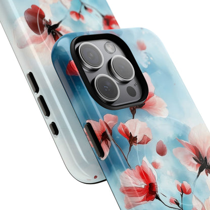 Pink Blossom Drift iPhone 15 Pro Max Case - Tough+