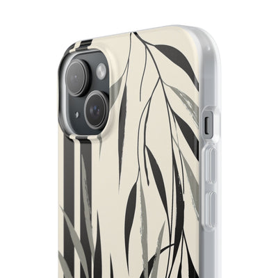 Beige Lite Phone Case for iPhone - Soot Leaf Sketch
