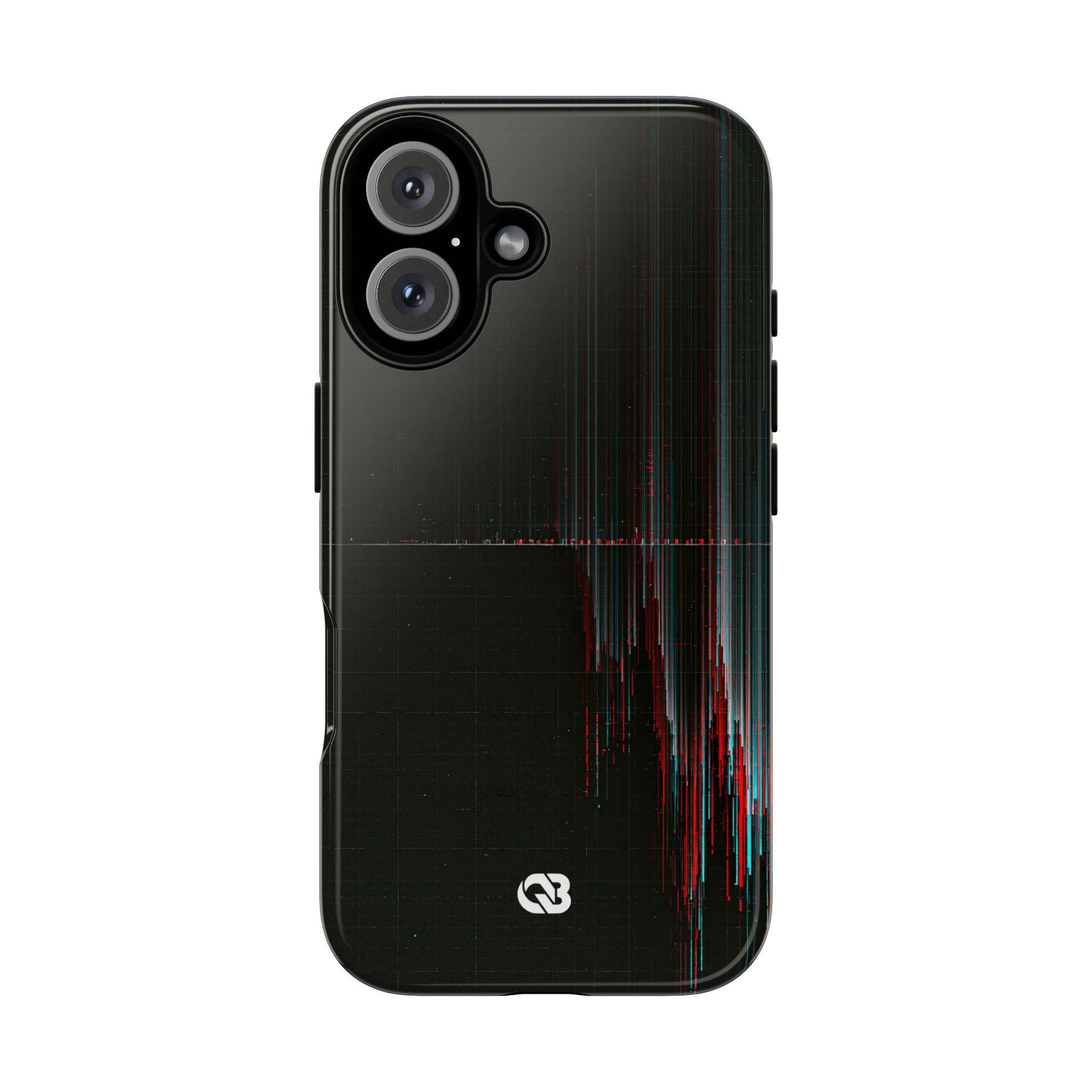 Black Tough Phone Case for iPhone - Corrupted Data Stream