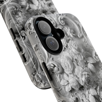 Rococo Marble Rose · Tough Phone Case for iPhone · White