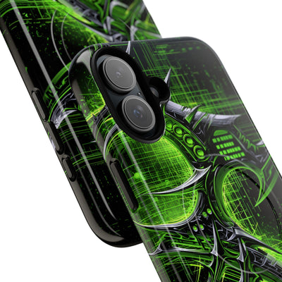 Cyber Sigil Grid · Tough 2.0 Magnetic Phone Case for iPhone · Green