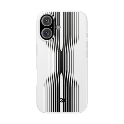 White Lite Phone Case for iPhone - Kinetic Mono Distortion