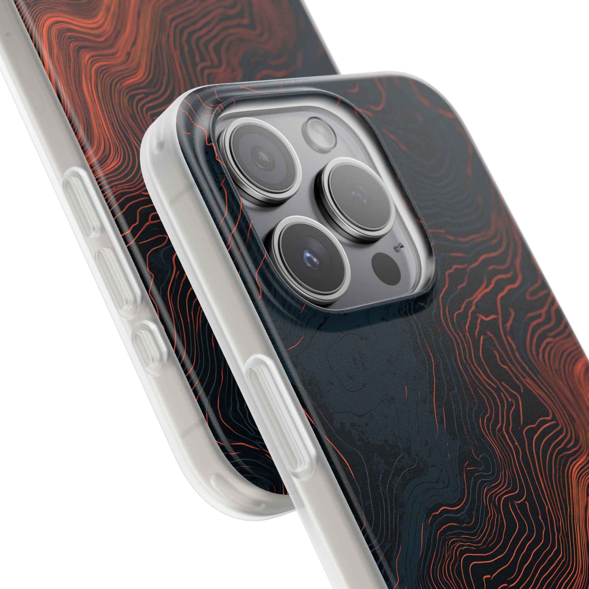 Black Lite Phone Case for iPhone - Volcanic Basalt Map