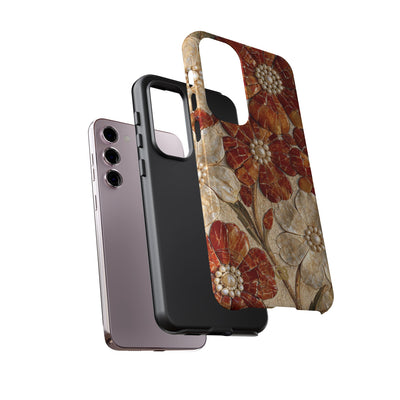 Carnelian Pearl Bloom · Tough Phone Case for Samsung · Orange
