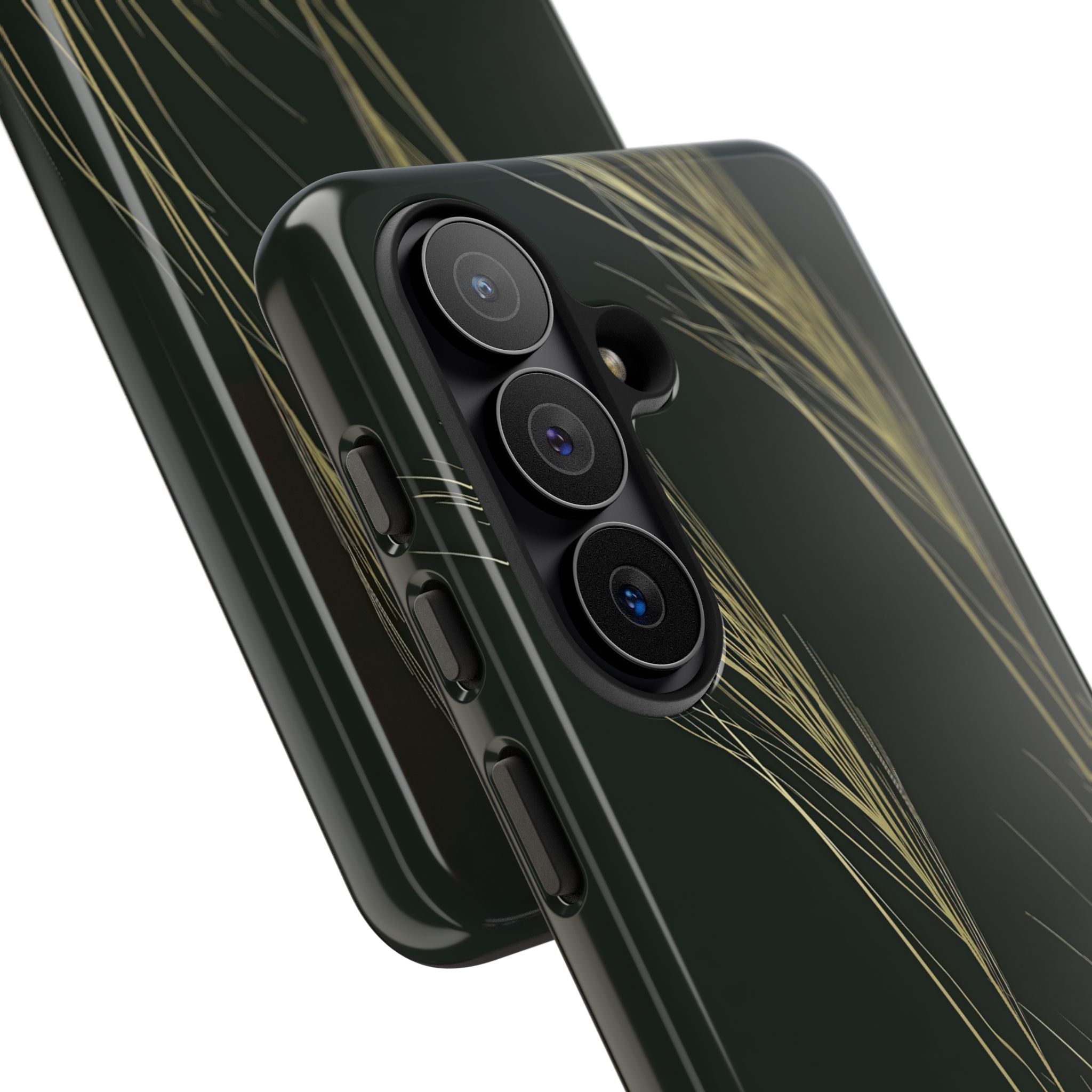 Green Tough Phone Case for Samsung - Midnight Gilded Grass