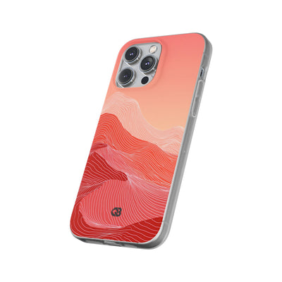 Red Lite Phone Case for iPhone - Crimson Ridge Contour