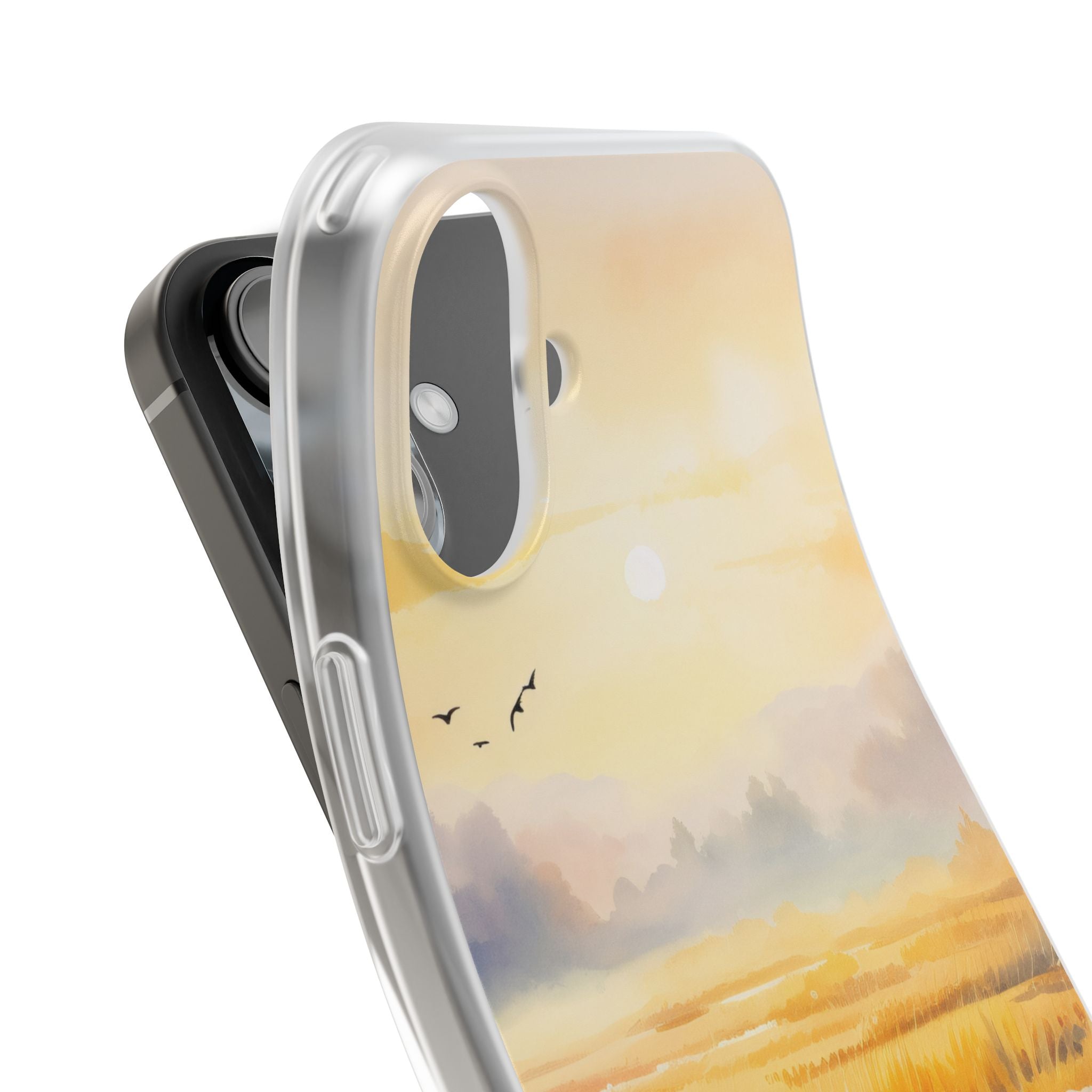 Leuchtender Sonnenaufgang iPhone 16 Plus Case - Soft
