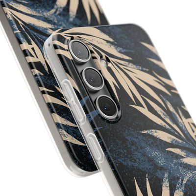 Blue Lite Phone Case for Samsung - Midnight Indigo Palm
