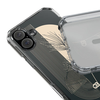 Black Impact MagSafe Phone Case for iPhone - Obsidian Sand Willow