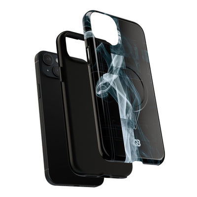 Black Tough 2.0 Magsafe Phone Case for iPhone - Arctic Vapor Grid
