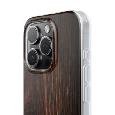 Brown Lite Phone Case for iPhone - Burnished Mahogany Grain