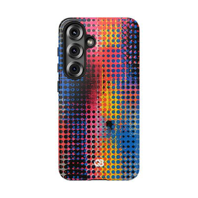 Chromatic Halftone Grid · Tough Phone Case for Samsung · Blue
