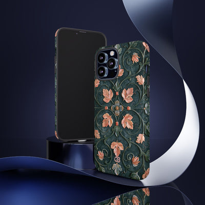 Florentine Rose Arabesque · Tough Phone Case for iPhone · Green