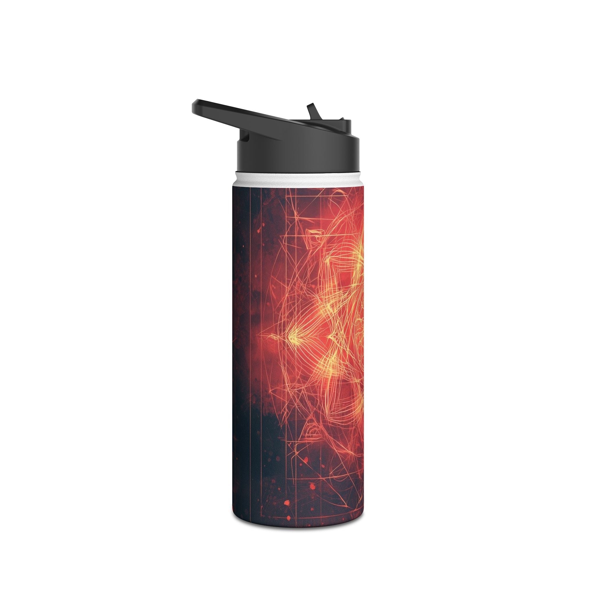 Glowing Mandala - Stainless Steel Water Bottle