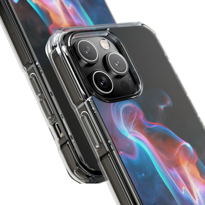 Neon Waveform · Clear Impact Magnetic Phone Case for iPhone · Black
