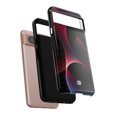 Black Tough Phone Case for Google Pixel - Cobalt Crimson Flux