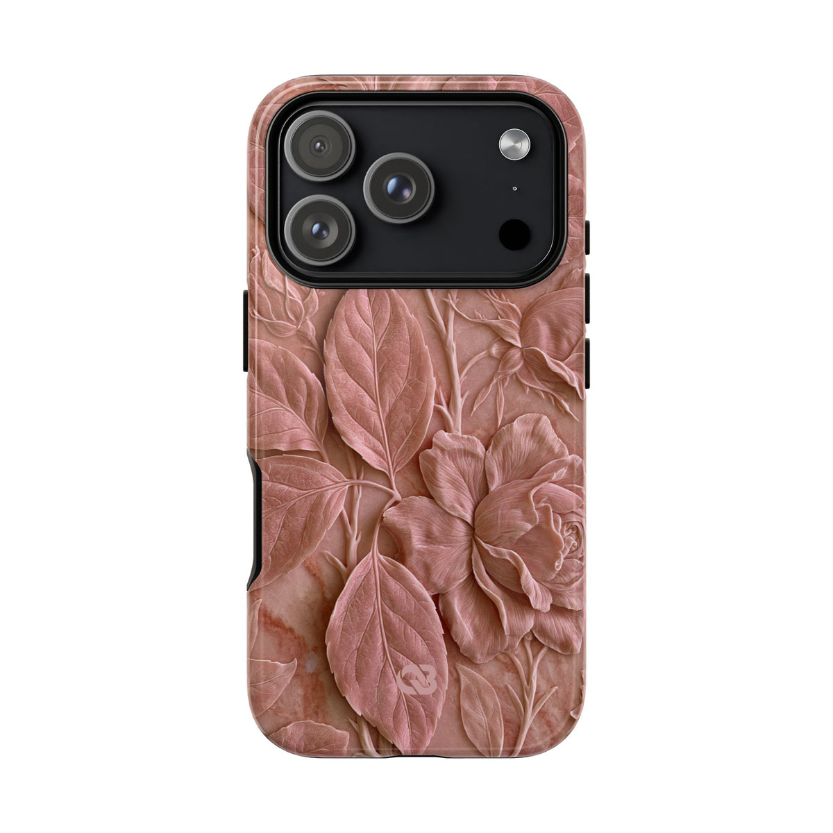 Blush Rose Relief · Tough Phone Case for iPhone · Pink