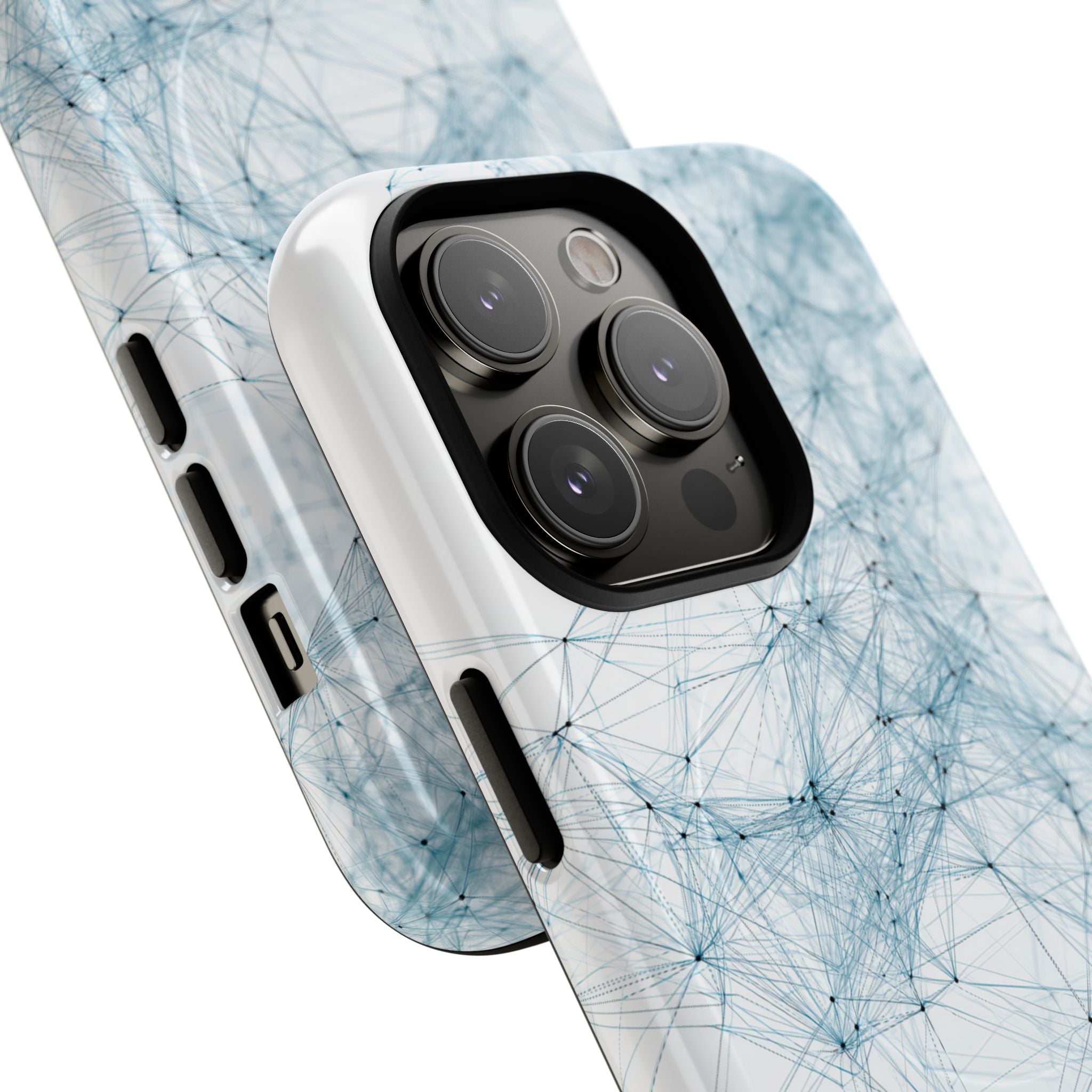 Blue Tough 2.0 Magsafe Phone Case for iPhone - Glacial Neural Web