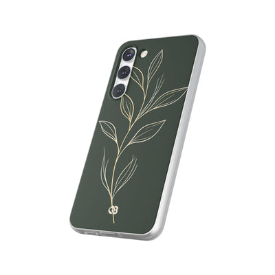 Minimal Botanical Stem · Lite Phone Case for Samsung · Green