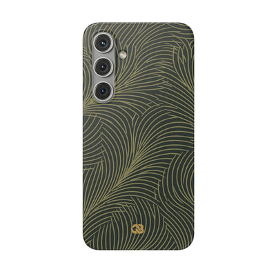 Green Lite Phone Case for Samsung - Dark Olive Plume
