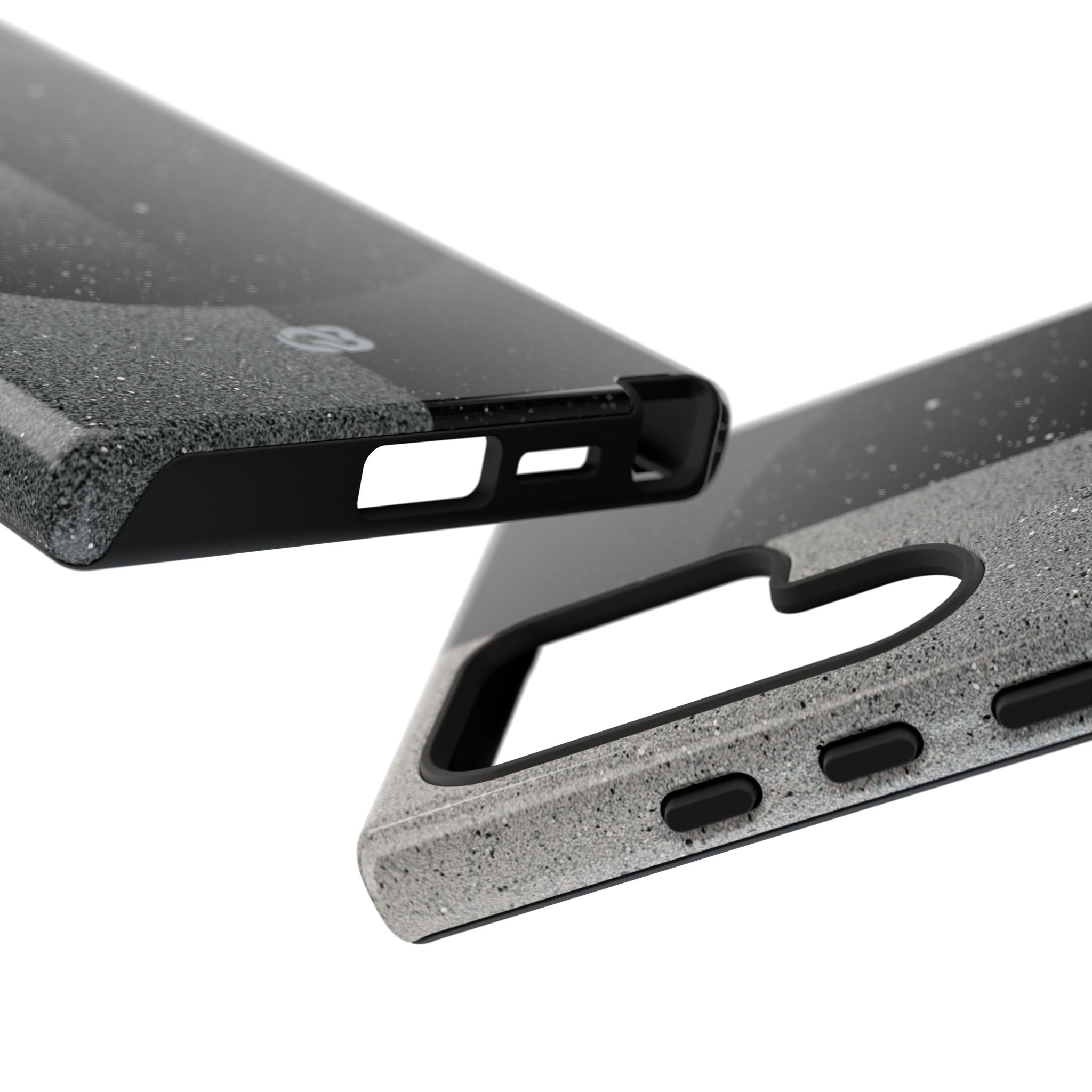 Black Tough Phone Case for Samsung - Lunar Static Orbit