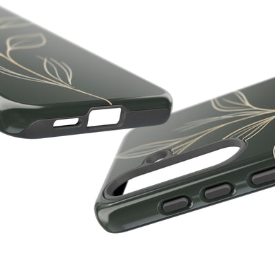 Green Tough Phone Case for Samsung - Deep Moss Willow