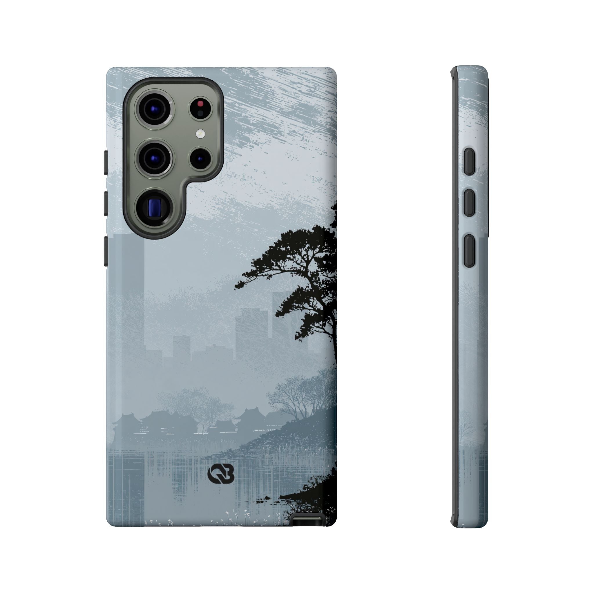 Grey Tough Phone Case for Samsung - Steel Slate Zen